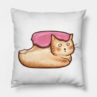 Bread Loaf Cat Strawberry Pillow