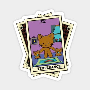 TAROT CARDS DECK | TEMPERANCE. | FORTUNE CAT Magnet