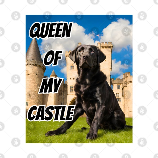 Queen of My Castle Black Labrador Retriever by Doodle and Things