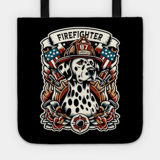 Firefighter Dalmatian - No Texture Tote