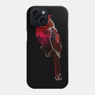 Spirograph Northern Cardinal Red Bird Phone Case