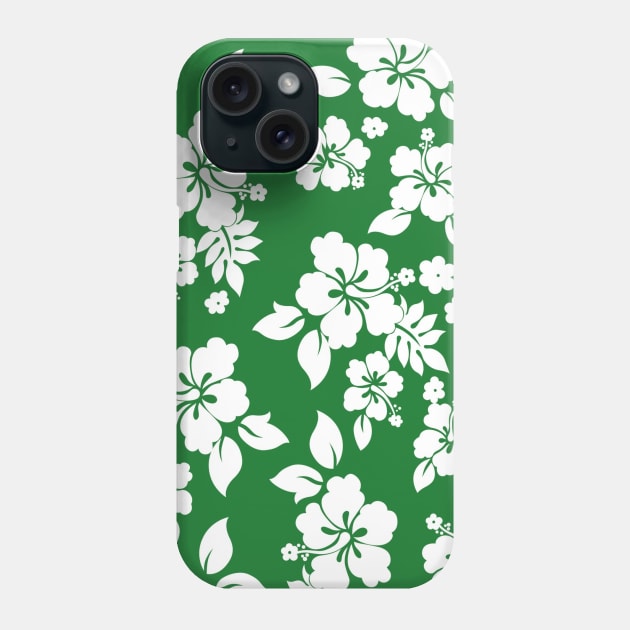 Green Hibiscus Pattern Phone Case by FloralPatterns