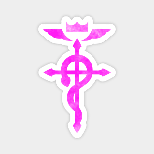 Fullmetal Alchemist Logo Pink Magnet