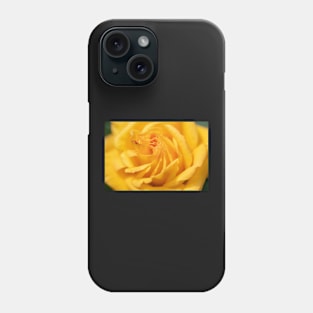 Morning dew on golden rose Phone Case