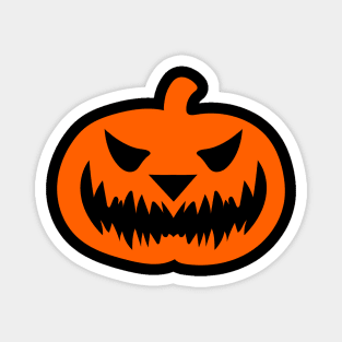 Scary Spooky Halloween Pumpkin Face Magnet