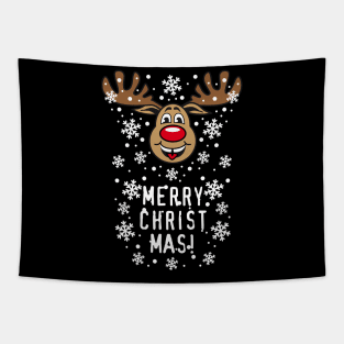 54 Deer Reindeer Rudolph Merry Christmas Funny Tapestry