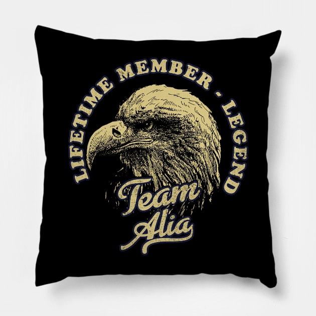 Alia Name - Lifetime Member Legend - Eagle Pillow by Stacy Peters Art