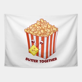 Butter Together Kawaii Popcorn Butter Tapestry