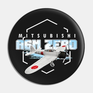 A6M Zero WWII Japanese Fighter T-shirt Gift Pin