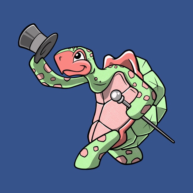 Turtle or Tortoise with Top Hat by Big Appetite Illustration