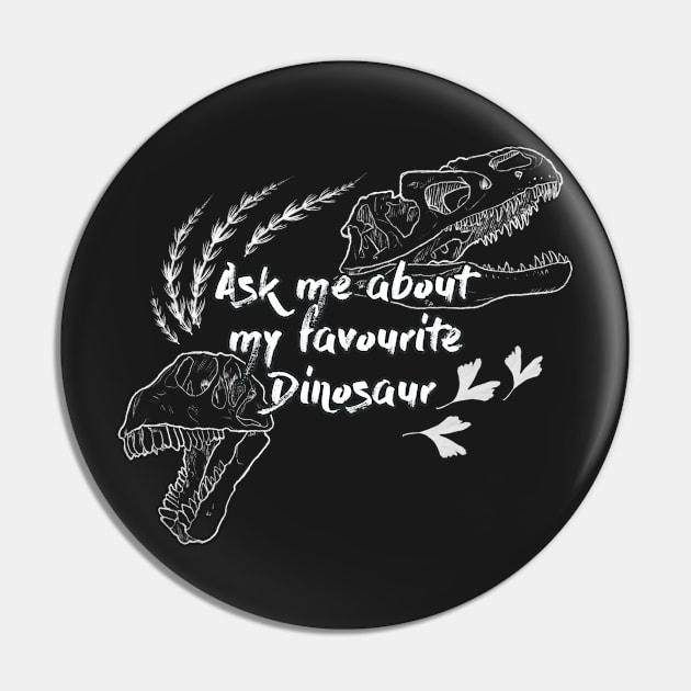 Ask me about my favourite dinosaur in black and white Pin by Interfector