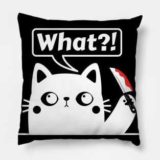 Funny Killer Cat Pillow