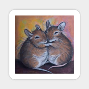 Degu Oil Painting Magnet