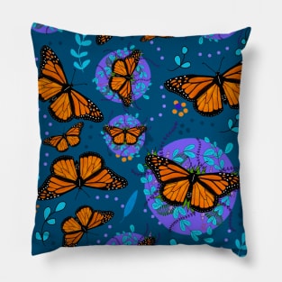Monarch Butterfly Garden Pillow
