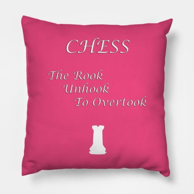 Chess Slogan - The Rook Pillow by The Black Panther