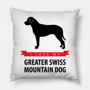 I Love My Greater Swiss Mountain Dog Pillow