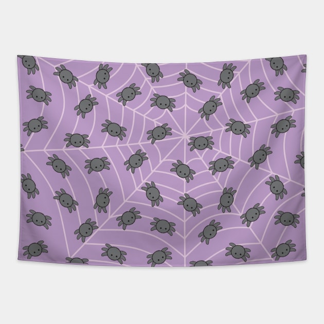 Kawaii spider pattern pastel goth Tapestry by UniFox