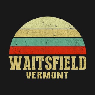 WAITSFIELD VERMONT Vintage Retro Sunset T-Shirt