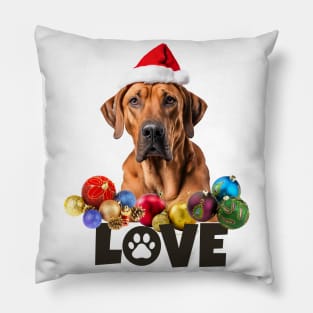 Rhodesian Ridgeback Christmas LOVE Pillow