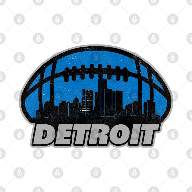 Detroit Football Skyline by darklordpug