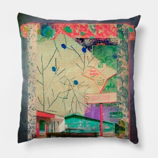 Retro Wheels: Vintage Car Collage Pillow