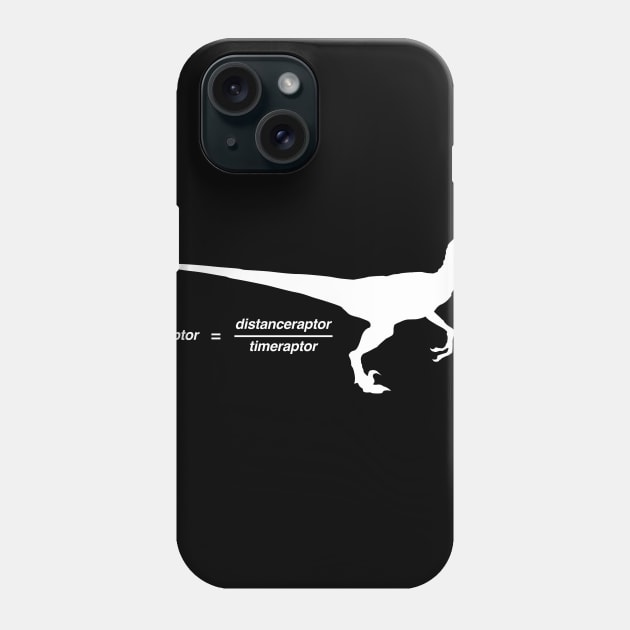 Funny Physics Velociraptor Dinosaur Phone Case by MeatMan