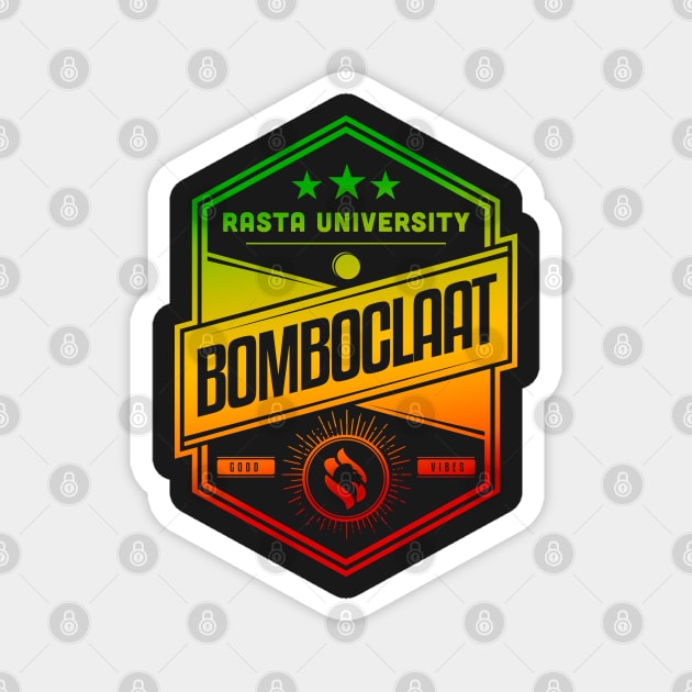 Rasta University Bomboclaat Rasta Colors Reggae Magnet by rastauniversity