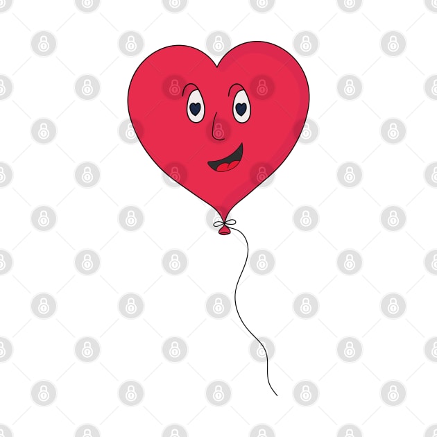 Smiling Heart Balloon by DiegoCarvalho