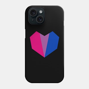 Bisexual Pride Flag Geometric Heart Phone Case