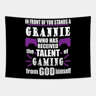 Gaming Grandma Gamble Gift Seniors Team Tapestry