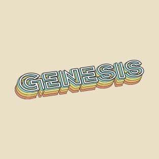 Genesis Retro Typography Faded Style T-Shirt