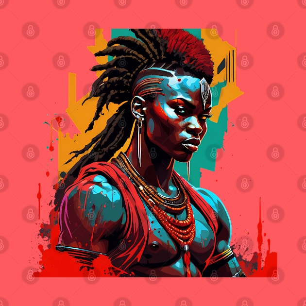 proud african warrior by TaevasDesign
