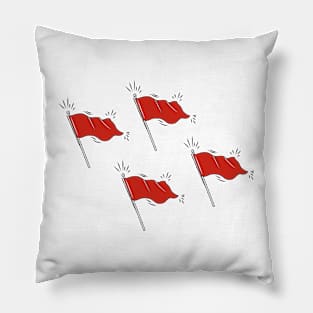 WARNING: Multiple Red Flags Pillow