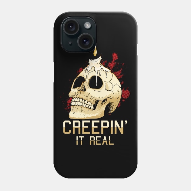 Halloween Costume Scary Skeleton Skull Face Horror Party Phone Case by melostore