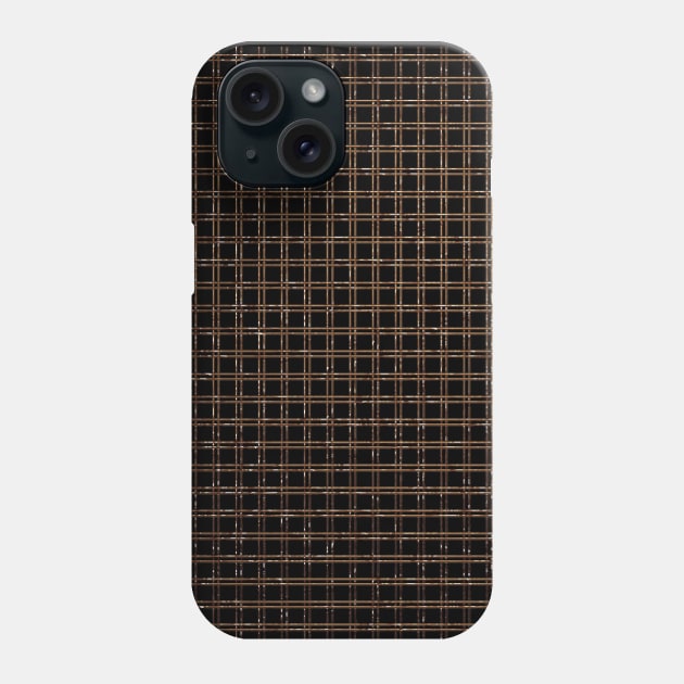 sparkly elegant black mask golden glitter grid vintage pattern face mask Phone Case by designsbyxarah