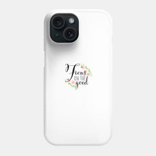 Watercolor floral handlettered Christian Graphic Phone Case