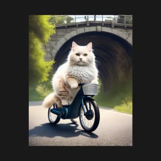 Cat on a Bicycle T-Shirt