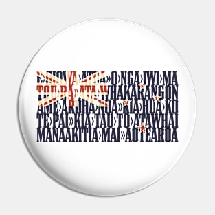 New Zealand national anthem flag - God Defend New Zealand Pin