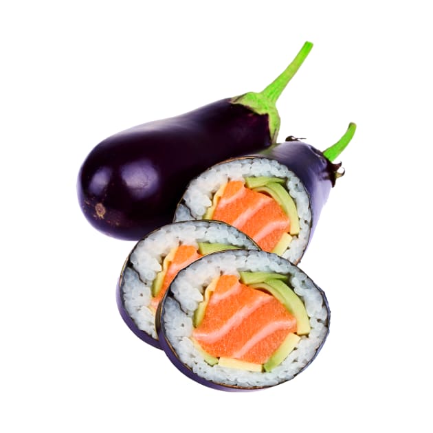 Eggplant sushi by igorkalatay