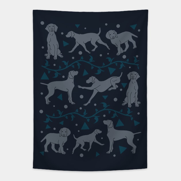 Weimaraner Pattern Tapestry by Wlaurence