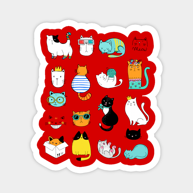 Cute Cats Magnet by Diannas