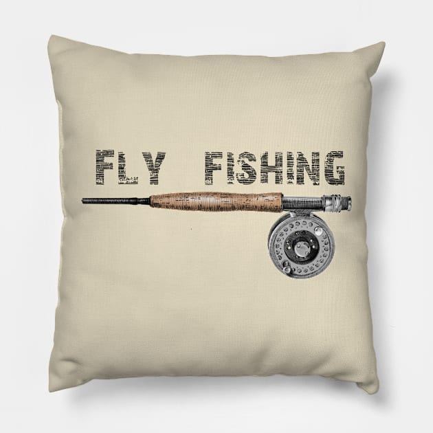 Fly fishing Pillow by sibosssr