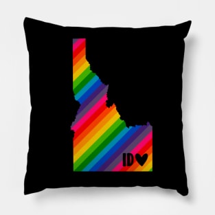 USA States: Idaho (rainbow) Pillow