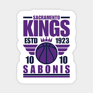 Sacramento Kings Sabonis 10 Basketball Retro Magnet