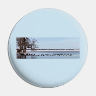 Jetty of Geese Pin