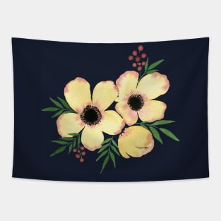 Yellow anemone flower bouquet Tapestry