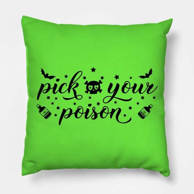 Pick Your Poison | Halloween Vibes Pillow by Bowtique Knick & Knacks