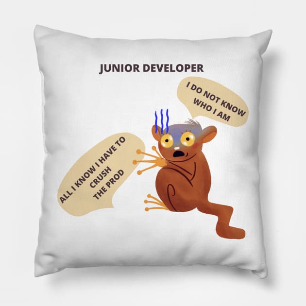 Developer Meme Gift For Junior Software Developer Gift For Junior Developer Crush The Prod Pillow by ohsheep