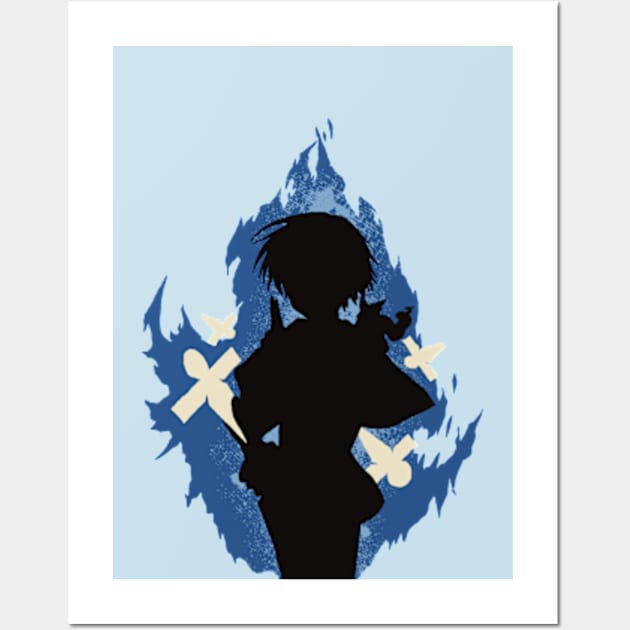 Seika Lamprogue Fire Aura with His Shikigami from The Reincarnation of the  Strongest Exorcist in Another World or Saikyou Onmyouji no Isekai Tenseiki  in Cool Simple Silhouette - Saikyou Onmyouji - Posters