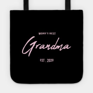 Word's Best Grandma EST . 2020 : Best funny gift idea for Grandmother Tote